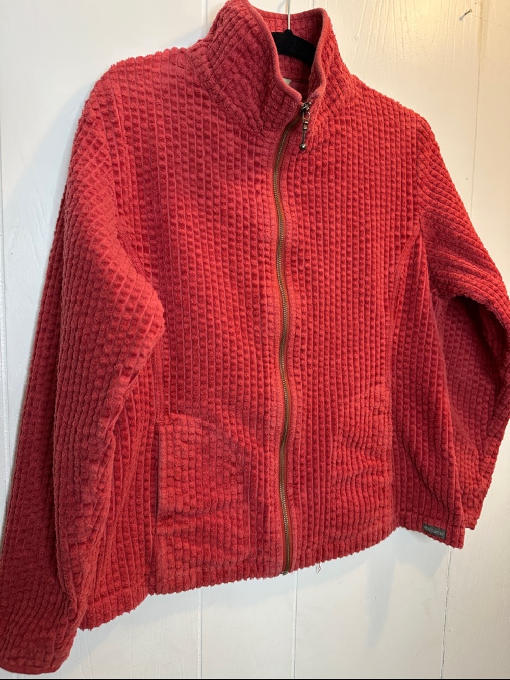Woolrich Red Corduroy Zip-Up Jacket
